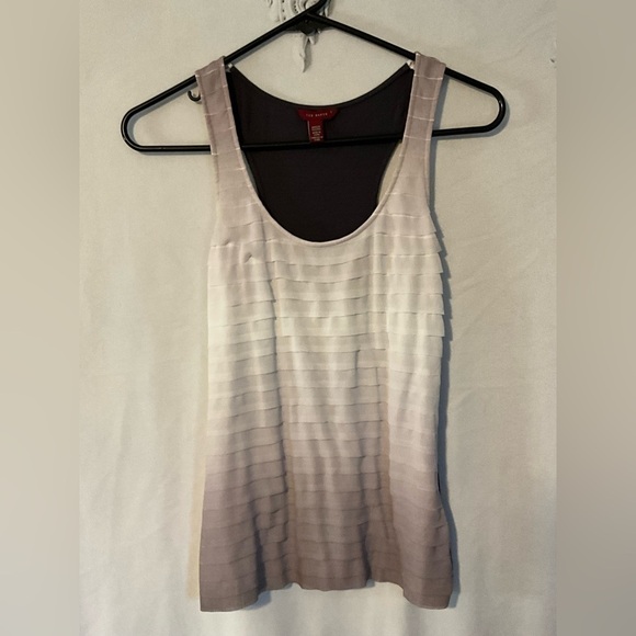 Ted Baker Pink white purple/gray ombre razor back tank top size 1 - Picture 1 of 11